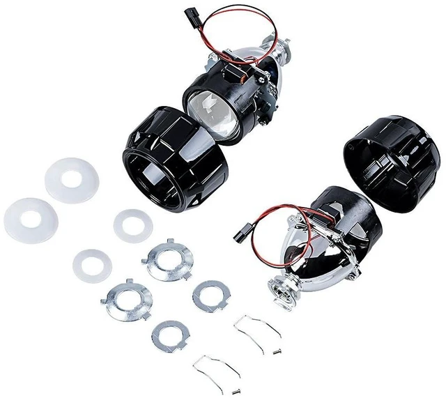Main image of NAAMOTOMOX Mini Bi-Xenon Projector Lens Kit with Shrouds High Low Beam
