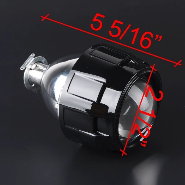 Alt view image 4 of 5 - NAAMOTOMOX Mini Bi-Xenon Projector Lens Kit with Shrouds High Low Beam