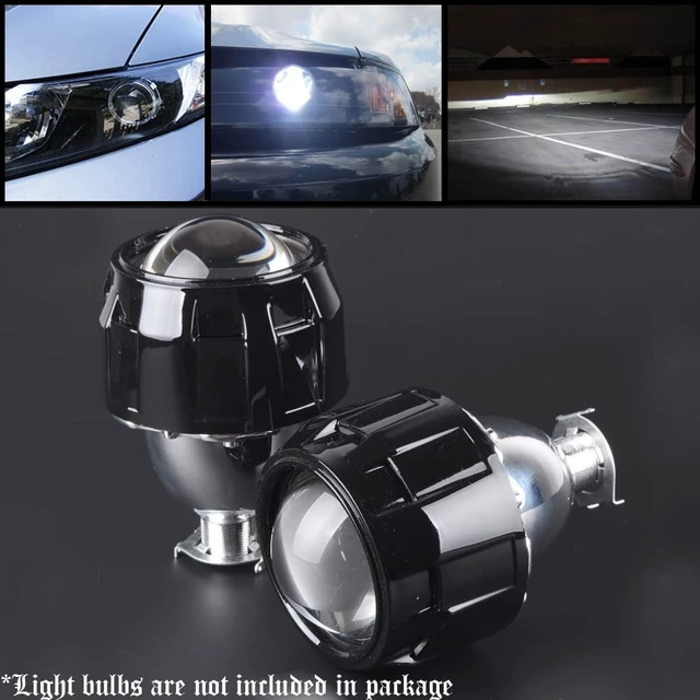 Alt view image 2 of 5 - NAAMOTOMOX Mini Bi-Xenon Projector Lens Kit with Shrouds High Low Beam