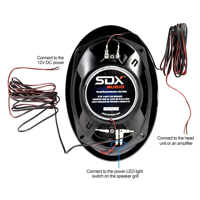 Alt view image 5 of 5 - SONDPEX 6x9 Car Speakers 4-Way Car Coaxial Speakers, 6 9 Door Speakers,