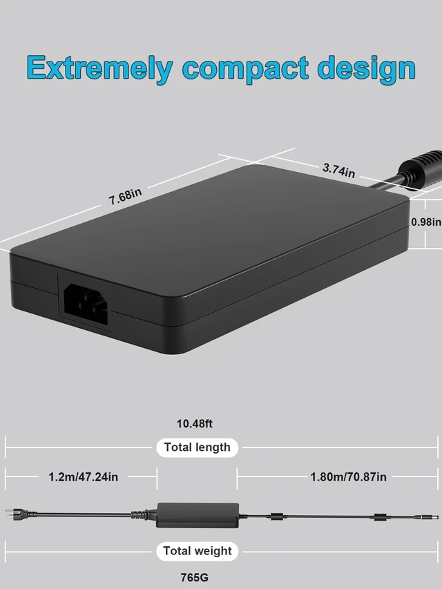 Alt view image 5 of 5 - HSXIRQA 240W 180W 130W Laptop Charger Fit for Dell G15 G16 G7 G5 G3 5510 5511 5515 5520 5521 5525 5530 5535 7620 7590 7588 7500 7700 7790 5590 5500 5587 3579 3779 Gaming Computer Power Supply Adapt