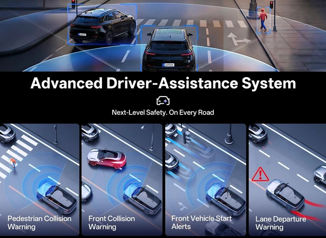 Alt view image 4 of 5 - Pelsee S3 Ultra True 4K+2.5K Dash Cam Front and Rear,Dual Starvis 2 Sensor