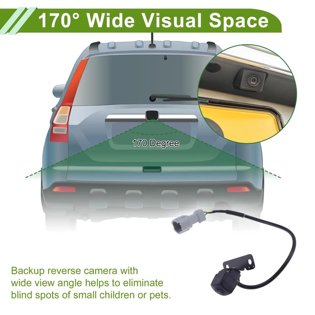 Alt view image 3 of 5 - HEROFFIX Car Park Assist Camera Rear View Backup Reverse Camera for Hyundai Santa Fe 2013-1016 No.95760A2100