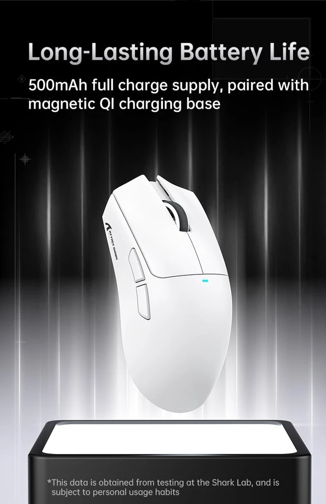Alt view image 3 of 5 - ATTACK SHARK X11 PRO V2 Tri Mode Lightweight Wireless Gaming Mouse-Black