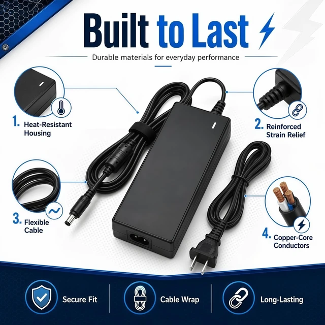 Alt view image 4 of 5 - 13V 4A 52W Replacement AC Adapter for Roland PSB-12U