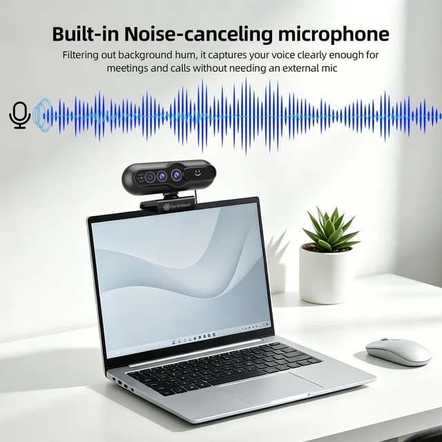 Alt view image 4 of 5 - 4K Webcam with Windows Hello, Facial Recognition, Log-on with Windows hello