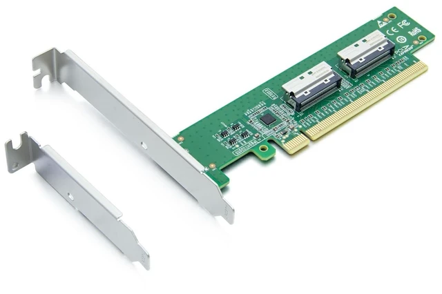 Main image of ipolex 2xMCIO(74pin) 8i to PCIe X16 Adapter, Gen5 PCIe5.0
