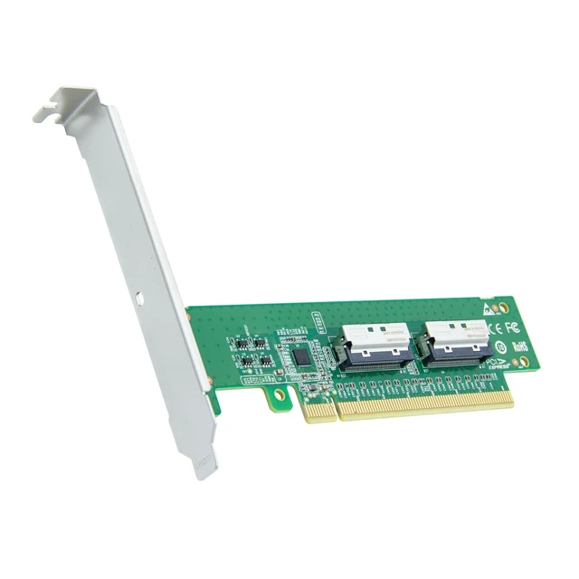 Alt view image 5 of 5 - ipolex 2xMCIO(74pin) 8i to PCIe X16 Adapter, Gen5 PCIe5.0