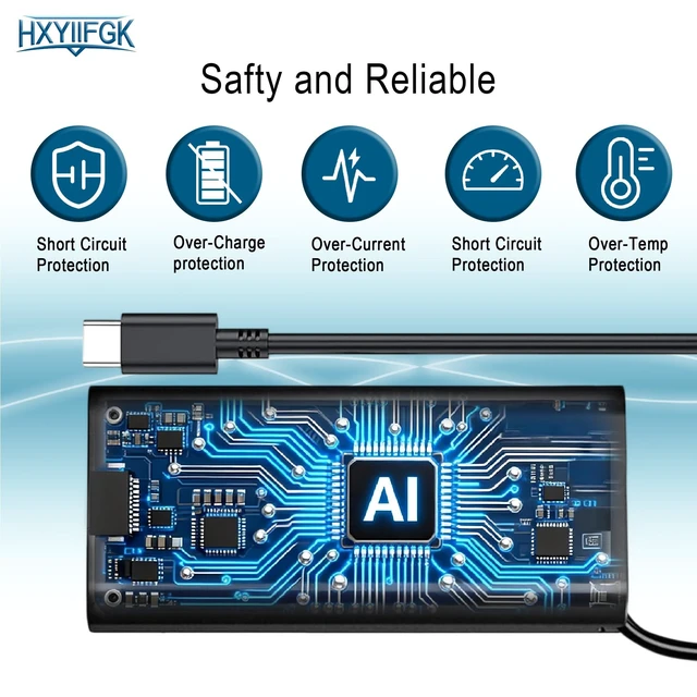 Alt view image 2 of 5 - 165W USB-C Replacement Laptop Charger Compatible with Dell Precision 5680