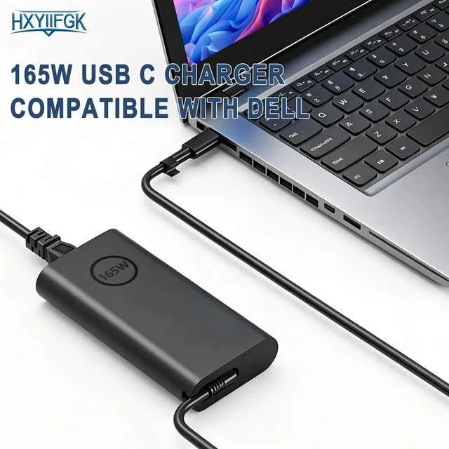 Alt view image 4 of 5 - 165W USB-C Replacement Laptop Charger Compatible with Dell Precision 5680