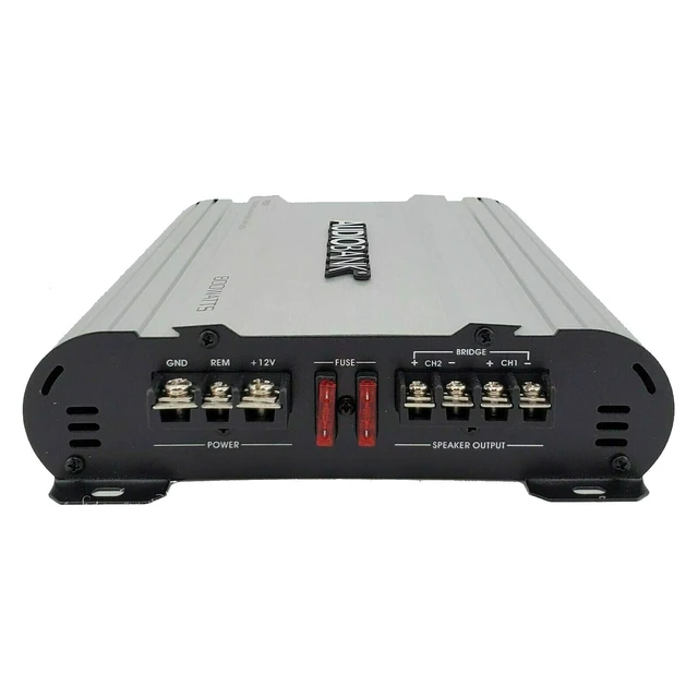Alt view image 3 of 5 - Audiobank P802 2-Channel 800W Car Audio Stereo Amplifier - Bridgeable Class A/B, 2 Ohm Stable, Aluminum Heatsink, Remote Turn-On, Thermal & Short Protection