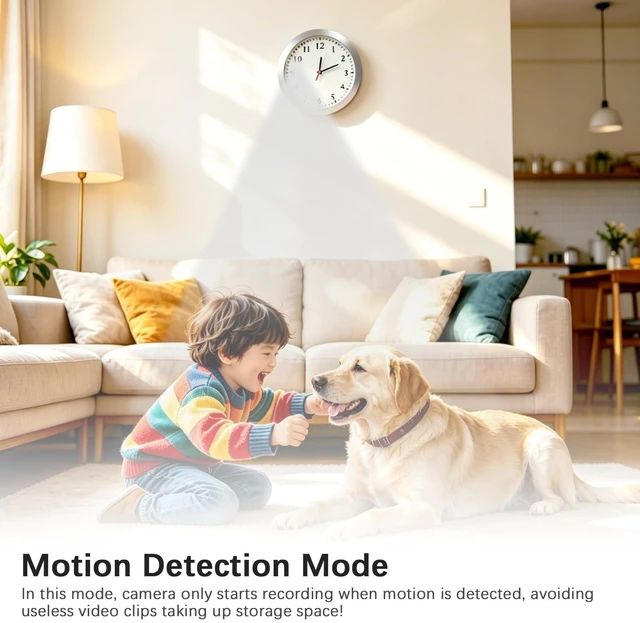 Alt view image 5 of 5 - 1080P Hidden Spy Camera in Clock, Nanny Cam Without WiFi for Home Office