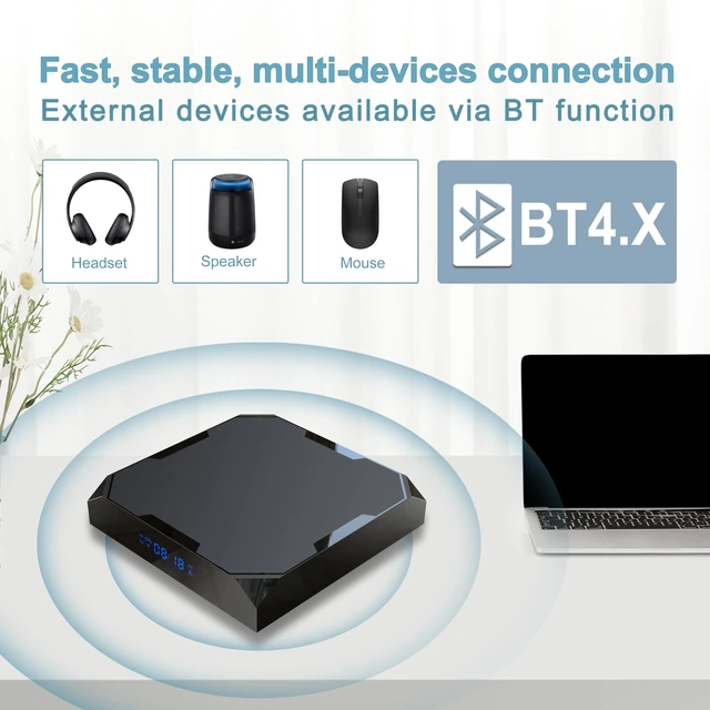 Alt view image 4 of 5 - Xilibod Android 11 Smart TV Box 4GB 32GB Amlogic S905X4 64bit Quad Core Cortex A55 CPU G31 MP2 GPU 2.4G/5G Dual-Band WiFi Support BT