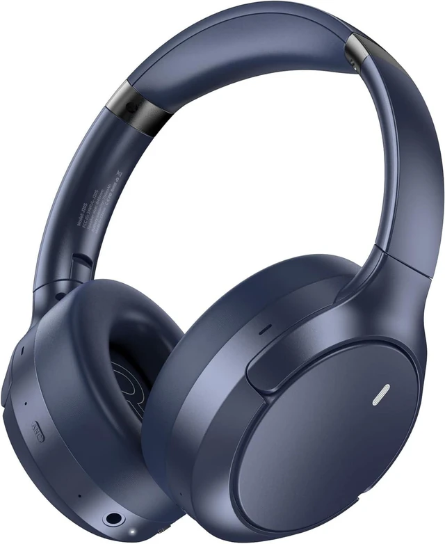 Main image of Hybrid ANC Wireless Over-Ear Headphones, 100H Playtime, Hi-Res Audio, Bluetooth 6.0, Multi-Mode Noise Cancellation, Comfort Fit, iOS & Android Compatible, Foldable Design, Travel-Friendly (Blue
