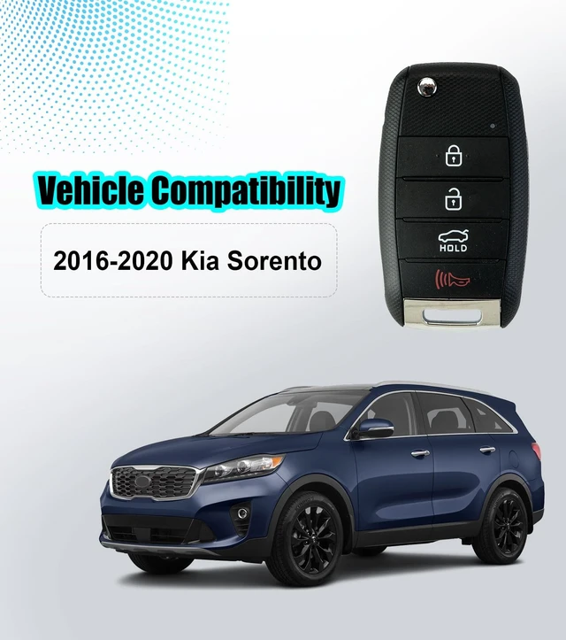 Alt view image 2 of 5 - Remote2program Proximity Smart Keyless Entry Remote Control DIY Key Fob Replacement for 2016-2020 Kia Sorento OSLOKA-910T (No Locksmith Program kit/OSLOKA-910T)