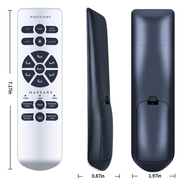 Alt view image 2 of 4 - Remote Replacement RF.50.19.24 for MAXXPRIME K8 OTDMEL Adjustable Bed Base
