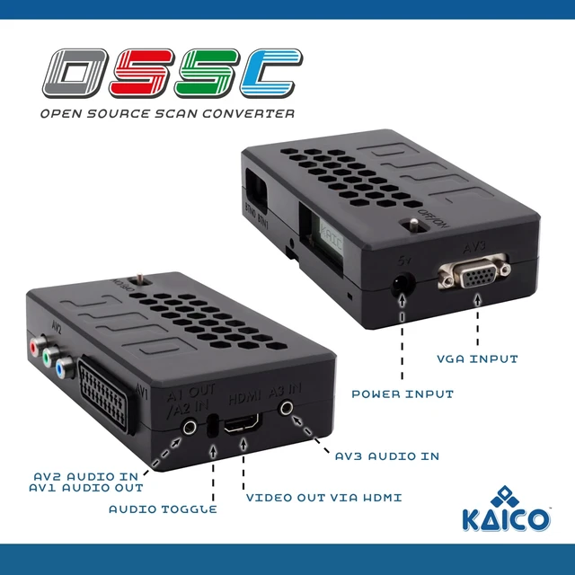Alt view image 4 of 5 - Kaico OSSC 1.8 Open Source Scan Converter, SCART Component VGA to HDMI