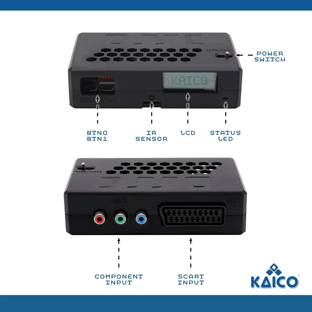 Alt view image 5 of 5 - Kaico OSSC 1.8 Open Source Scan Converter, SCART Component VGA to HDMI