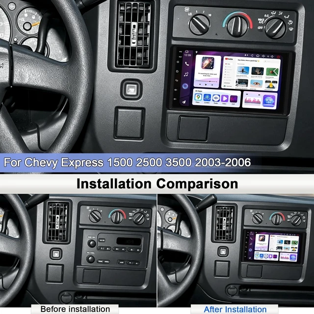 Alt view image 2 of 5 - 7" Double Din Car Stereo Radio for Chevy Express 1500 2500 3500 2003-2006
