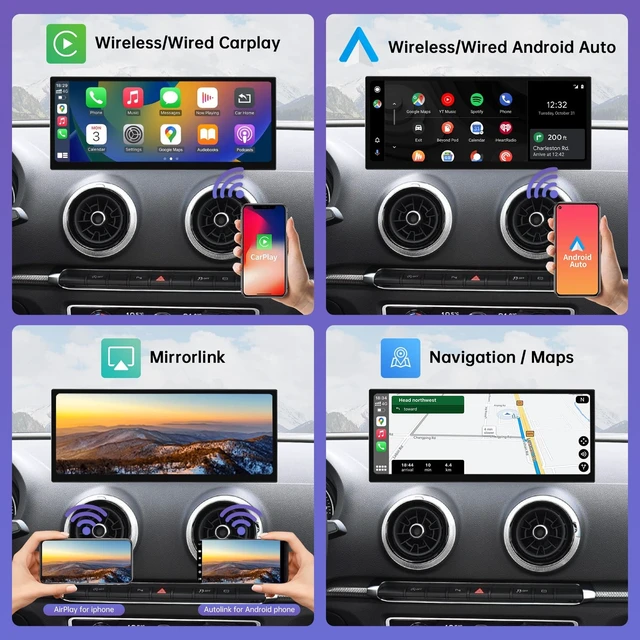 Alt view image 4 of 5 - Road Top 12.3" CarPlay Screen for Audi A3/S3 with MIB System (2014-2019)