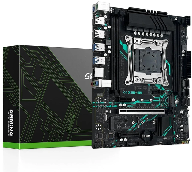 Main image of SHANGZHAOYUAN X99 B9 Motherboard LGA 2011-3 for Intel Xeon E5 V3/V4 Core i7 Series Processors (DDR4 Max 128GB, PCIe 3.0, NVME/NGFF M.2, Gigabit LAN, SATA 3.0, USB 3.0) PC Server Motherboard M-ATX