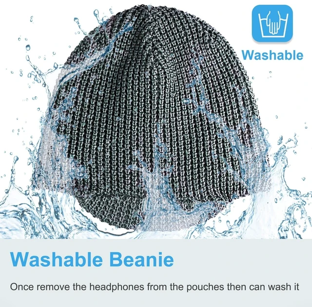 Alt view image 5 of 5 - Bluetooth Beanie Hat,Rotibox Winter Stylish Cap with Wireless Bluetooth Headphone Headset Earphone Music Audio Hands-free Phone Call for Outdoor Sports Fitness Exercise Workout Skiing Snowboard