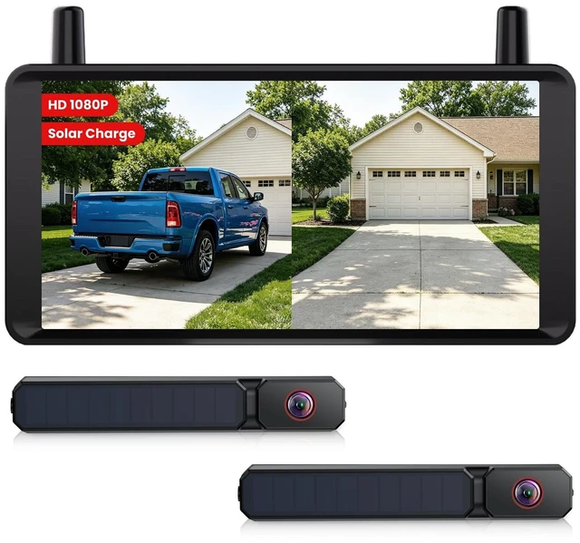 Main image of AUTO-VOX 2 Solar Wireless Backup Camera: Dual Antenna for Stable Live View