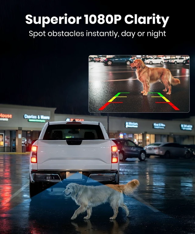 Alt view image 5 of 5 - AUTO-VOX 2 Solar Wireless Backup Camera: Dual Antenna for Stable Live View
