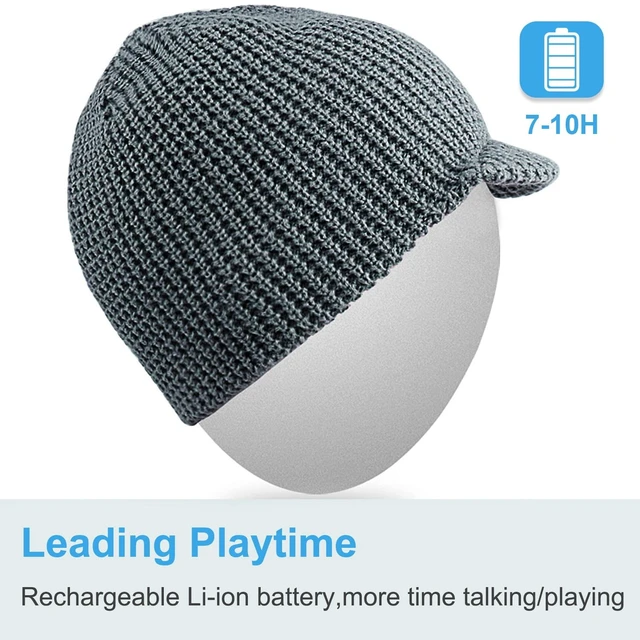 Alt view image 4 of 5 - Bluetooth Beanie Hat,Rotibox Winter Stylish Cap with Wireless Bluetooth Headphone Headset Earphone Music Audio Hands-free Phone Call for Outdoor Sports Fitness Exercise Workout Skiing Snowboard