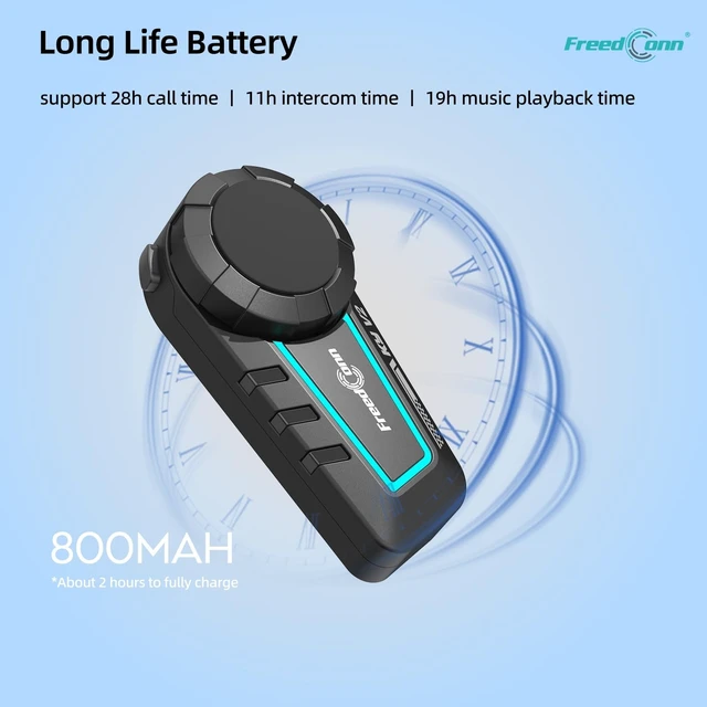 Alt view image 5 of 5 - FreedConn KY V2 Motorcycle Bluetooth 6.0 Headset, 2-Way Intercom, 2 Pack