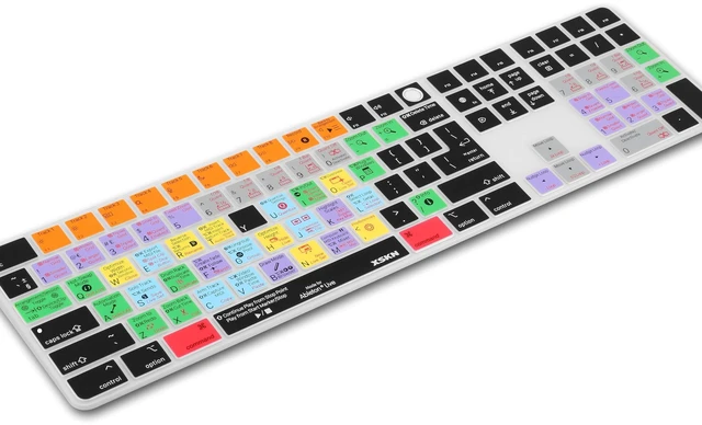 Alt view image 3 of 5 - XSKN Ableton Live Shortcut Keyboard Cover for Mac Studio Magic Keyboard with Touch ID and Numeric Keypad A2520