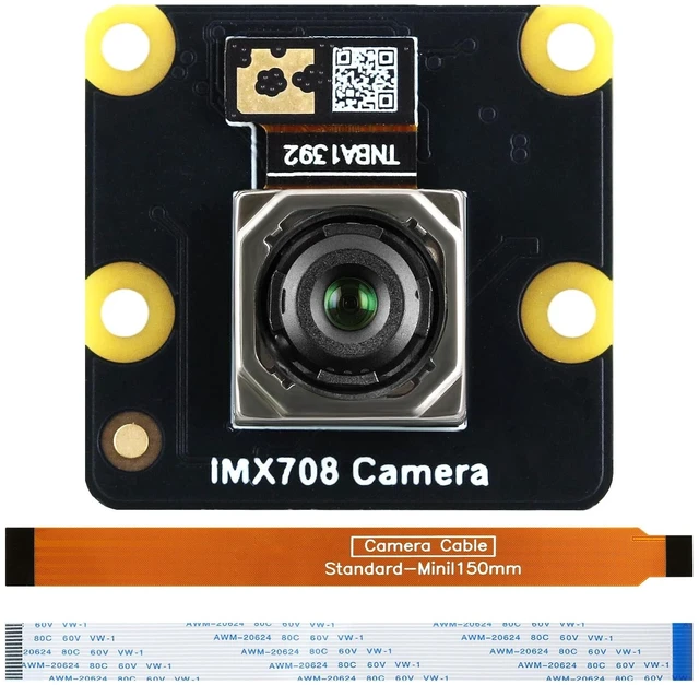 Main image of IMX708 12MP Camera Module, Night Vision Camera (Noir) 75 FOV Auto-Focus High Dynamic Range (HDR) Includes 15-15pin, 15-22pin Cable Compatible with Raspberry Pi 5/4B+/3B+/3B/Zero