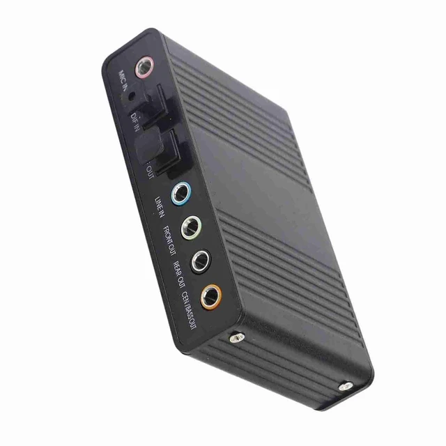 Alt view image 5 of 5 - Denash 6 Channel Sound Card USB,External USB Sound Card Adapter for PC Laptop Audio,External Digital Optical SPDIF Audio Output Adapter for PC