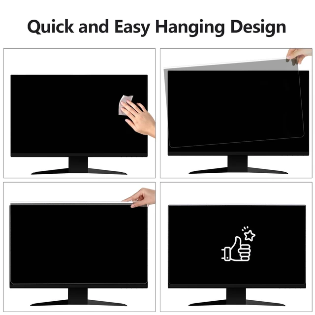 Alt view image 5 of 5 - 24 Inch Computer 4-Way Privacy Screen Filter, Hanging Type