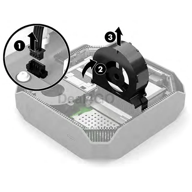 Alt view image 3 of 5 - Deal4GO CPU Cooling Fan L97185-001 M10375-001 Replacement for HP Z2 Mini G5 XW1250 XW1270 XW1290 Workstation Desktop