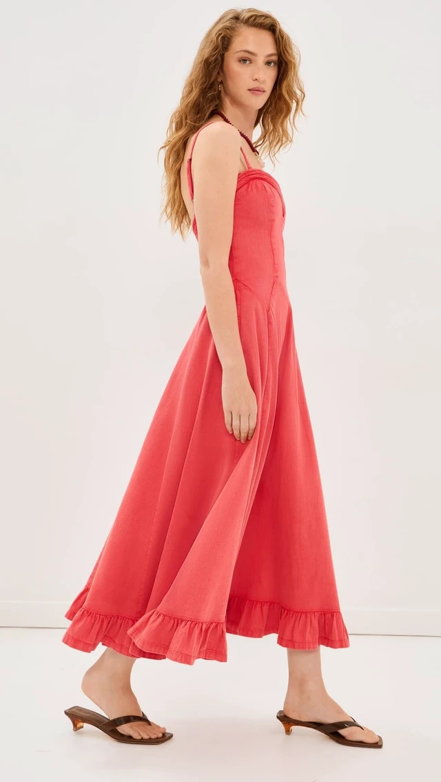 Alt view image 4 of 5 - Free People Womens Another Season Midi Dress Sour Sweet X-Small