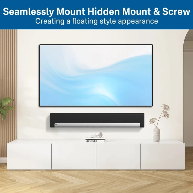 Alt view image 5 of 5 - notiela Heavy-Duty Mount Bracket for Sonos Playbar Wall Mount Under TV Mounting Bracket for Sonos Playbar Mount - Simple and Easy to Install for Space Saving