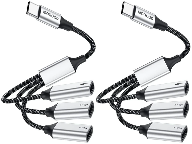 Main image of MOGOOD USB C Splitter 1 in 2 Out with 60W Power Delivery Cable