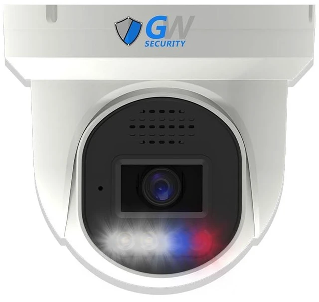 Main image of GW Security 5MP TAA & NDAA Compliant Outdoor Indoor Face Recognition Human/Vehicle AI Detection Two-Way Audio PoE IP Weatherproof Dome Security Camera (GW569501T)