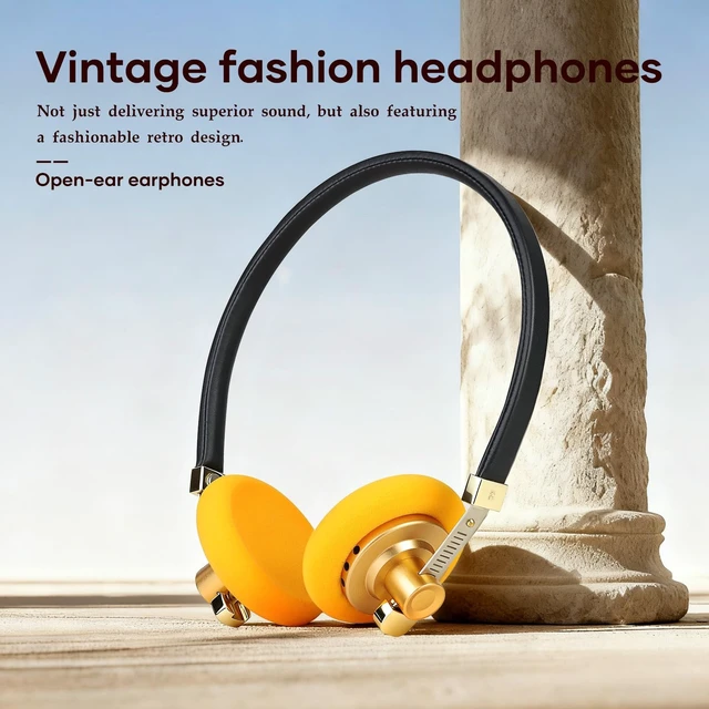 Alt view image 2 of 5 - OKCSC G40 Open-Back Vintage Headphones, 40mm Hi-Fi Drivers, All-Day Comfort, Detachable Memory Foam Earpads & Cable for All Day Use, Portable Carry Bag, Outdoor Activity/Street Style Enthusiasts,4.4mm