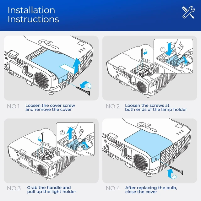 Alt view image 5 of 5 - CARSN 5J.JEE05.001 Projector Bulb with Housing for Benq W1110 W1210ST W2000 W2000 HT2050 HT2150ST HT2050A HT3050+ Replacement Projector Lamp