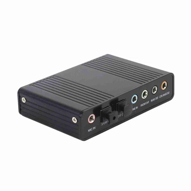 Alt view image 2 of 5 - Decumeby Digital Audio Sound Card Adapter with USB Interface, 6 Channel, Compact and Portable, for Recording Studio Setup