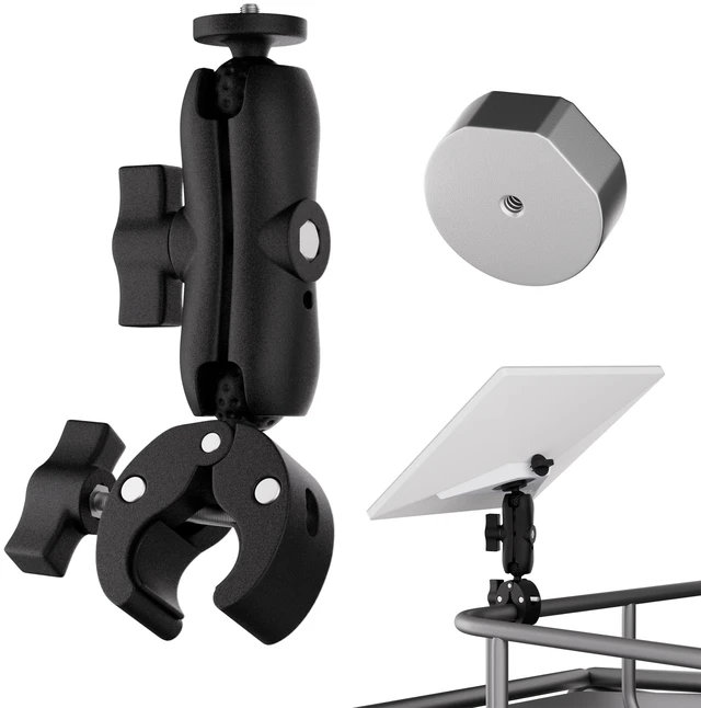 Main image of 2024 Starlink Mini Mount, Car RV Pole Clamp Mount Old Pipe Adapter ONLY