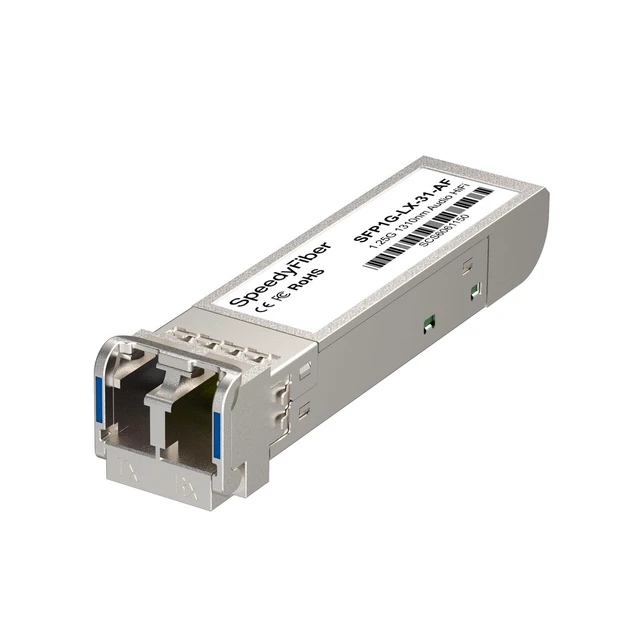Alt view image 2 of 4 - SpeedyFiber Hi-End Audiophile Fiber Optic Kit (2-Pack 1G LX SFP Modules & 1x 4ft Corning SMF-28 Ultra LC/UPC Cable) Optical Isolation for Roon Core NAS DAC Audio Switches, MSA Compliant
