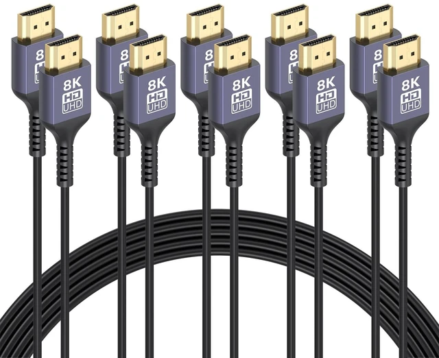 Main image of ZeniKon Thin HDMI Cable 6.6FT 8K Slim HDMI Cable 5-Pack