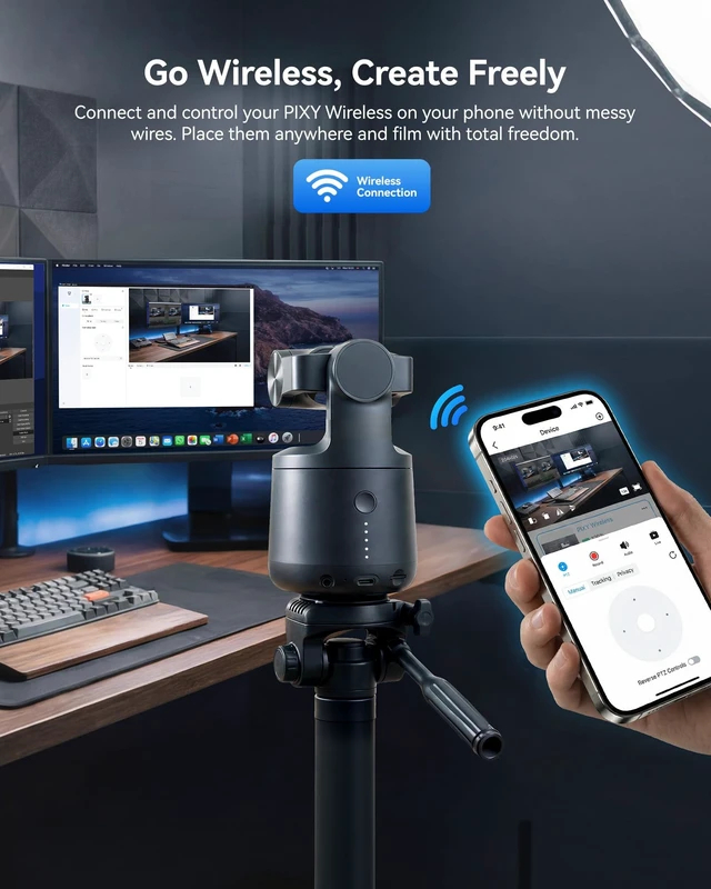 Alt view image 3 of 5 - EMEET PIXY Wireless 4K Dual-Lens AI Tracking Streaming Camera