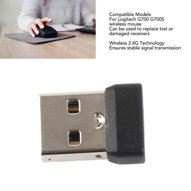 Alt view image 3 of 5 - Mouse Receiver for G700 G700S, Stable , Compact and Portable, USB Dongle Adapter