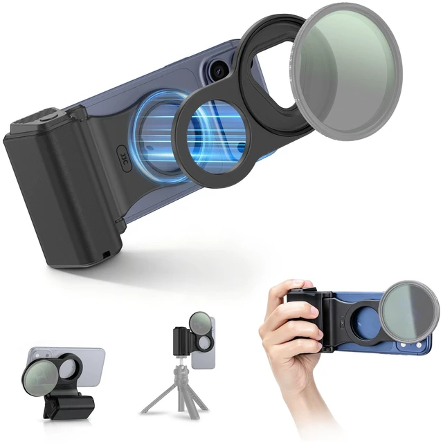 Main image of JJC Magnetic 67mm iPhone Filter Mount Adapter with Phone Camera Grip