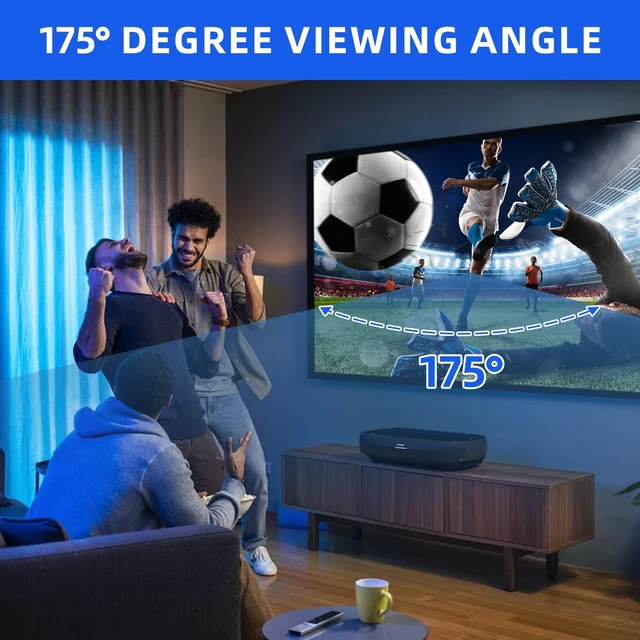Alt view image 5 of 5 - Xhlvor Home Theater Fixed Frame Movie Projection Screen,White 1.3Gain 100 inches Diagonal 16:9 Format Projection Screen, Aluminum Frame, Wall Mounted, 4K 3D HD Projection for Movies (100inch)