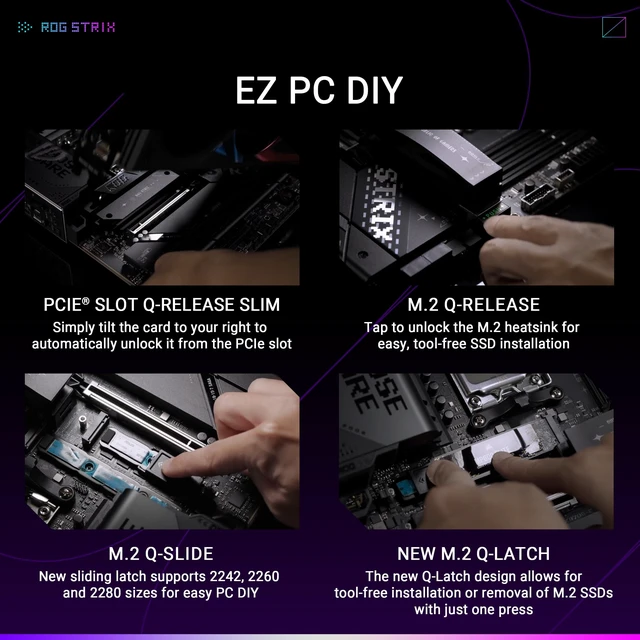 Alt view image 5 of 5 - ASUS ROG Strix X870E-E Gaming WiFi - AMD Ryzen AM5 X870E ATX Gaming Motherboards (DDR5, 18+2+2 DrMOS, 5 x M.2, PCIe 5.0, WiFi 7, USB4 Type-C C, USB 20Gbps Type-C up to 30W, HDMI, Aura Sync RGB)